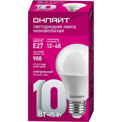 Лампа Онлайт OLL-A60-10-12/48-4K-E27