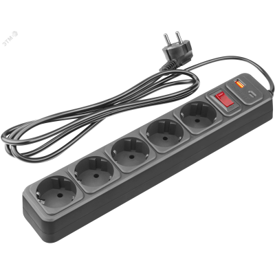 Сетевой фильтр ОНЛАЙТ 90 883 OSP-USB-05-180-ESC-3х0.75-BL