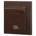 Розетка Intro Accent 6-203-10 2P+E Schuko с крышкой, 16А-250В, IP20, СУ, AL/CU, венге