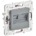 SKANDY Розетка компьютерная двойная RJ45 кат.6 SK-K04Gr серый IEK