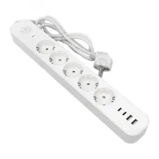 Удлинитель LUX 5 гнезд 2USB 2,4А+2type-C 3 метра 1,5мм2