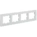 BRITE Рамка 4 поста РУ-4-2-Бр стекло белый матовый IEK BRITE Рамка 4 поста РУ-4-2-Бр стекло белый матовый IEK
