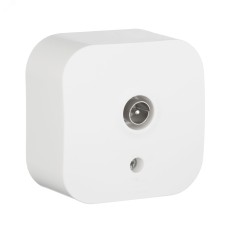 Розетка для открытой установки TV тип звезда белый QUTEO