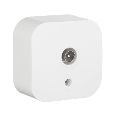 Розетка для открытой установки TV тип звезда белый QUTEO