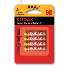 Батарейки Kodak R03-4BL SUPER HEAVY DUTY Zinc [K3AHZ-4] (48/240/54000)