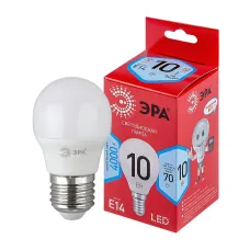 Лампочка светодиодная ЭРА RED LINE LED P45-10W-840-E14 R Е14 / E14 10Вт шар нейтральный белый свет