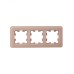 BRITE Рамка 3 поста РУ-3-2-Бр стекло дымчатый RE IEK