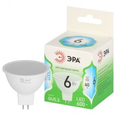 Лампа светодиодная ЭРА GREEN LINE LED MR16-6W-840-GU5.3 GL GU5.3 6 Вт софит яркий белый свет
