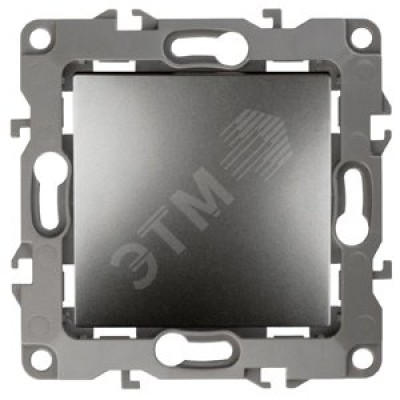 12-1001-12 ЭРА Выключатель, 10АХ-250В, IP20, без м.лапок, Эра12, графит (10/100/2500)