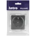 Розетка Intro Accent 6-202-07 2P+E Schuko, 16А-250В, IP20, СУ, графит