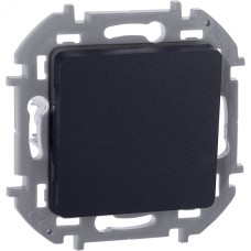 Выключатель 1-клавишный проходной 10АХ безвинтовое крепление антрацит INSPIRIA