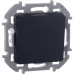 Выключатель 1-клавишный проходной 10АХ безвинтовое крепление антрацит INSPIRIA