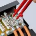 Пинцет VDE 1000V захватный прецизионный зазубренные губки с тонкими кончиками пружинная сталь хромированный L-150 мм