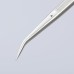 Пинцет захватный прецизионный с направляющим штифтом тонкие зазубренные губки под 45 град.L-155 мм пружинная сталь хромированный
