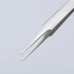 Пинцет захватный прецизионный гладкие скругленные губки 2 мм L-125 мм антимагнитный кислотостойкий нержавеющая хромоникелевая сталь KN-928418