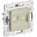 SKANDY Розетка компьютерная двойная RJ45 кат.5E SK-K03B бежевый IEK