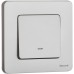 Выключатель 1-клавишный проходной с подсветкой/индикацией 10АХ безвинтовое крепление алюминий INSPIRIA