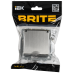 BRITE Розетка 1-местная с заземлением с защитными шторками и крышкой 16А IP44 РСбш10-3-44-БрГН металл хром/никель IEK