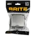 BRITE Розетка 1-местная с заземлением с защитными шторками и крышкой 16А IP44 РСбш10-3-44-БрГН металл хром/никель IEK