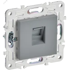 SKANDY Розетка компьютерная RJ45 кат.6 SK-K02Gr серый IEK