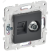 SKANDY Розетка двойная TV+RJ45 кат.6E SK-A15T титан IEK