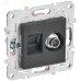 SKANDY Розетка двойная TV+RJ45 кат.6E SK-A15T титан IEK