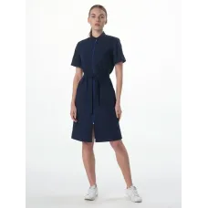 Халат женский Сансара-005 (тк.Смесовая,160) MedLine, т.синий,48-50,158-164