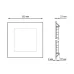 Светильник Gauss Slim квадрат 6W 360lm 3000K 180-265V IP20 монтаж ?105*105 120*120*22 LED 1/20