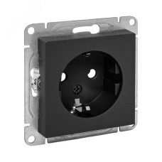 Эпика Механизм розетки 16А с заземлением без шторок черный EKF