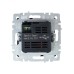 BRITE Розетка USB A+C 18Вт РЮ11-1-БрГ графит