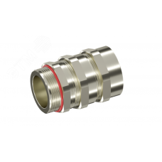 Взрывозащищенный кабельный ввод ADS под бронированный кабель, два уплотнения M25х1,5 d10,5-18мм D15-24мм. Никелированная латунь. IP66/68