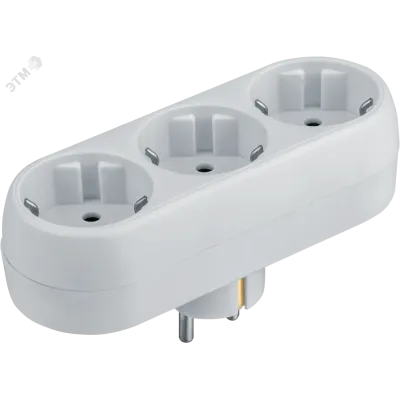 Разветвитель Navigator 94 672 NAD-L-3E-WH 3 гн. (в ряд) с/з