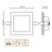 Светильник Gauss Glass кв 6W 450lm 3000K 185-265V IP20 монт 80х80 100*100*36 с дек стеклом LED 1/10/40