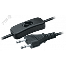 Шнур Navigator 94 668 NPS-FS-170-BL 2x0.75 1.7м с выкл. чёрный