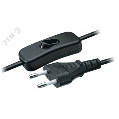 Шнур Navigator 94 668 NPS-FS-170-BL 2x0.75 1.7м с выкл. чёрный