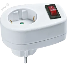Переходник Navigator 94 669 NAD-1E-СS-WH 1гн. с выкл.
