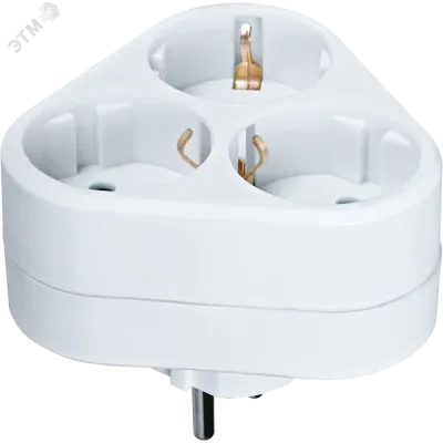 Разветвитель Navigator 94 693 NAD-S-3E-WH 3 гн. (треугольник) с/з