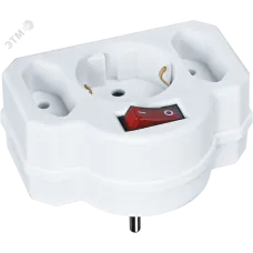 Разветвитель Navigator 94 698 NAD-3-R2F-WH 3 гн. (в ряд) 1гн с/з 2гн б/з