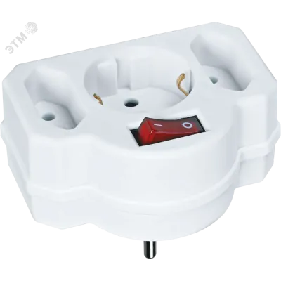 Разветвитель Navigator 94 698 NAD-3-R2F-WH 3 гн. (в ряд) 1гн с/з 2гн б/з