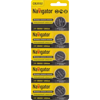 Элемент питания Navigator 94 765 NBT-CR2032-BP5