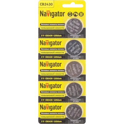 Элемент питания Navigator 94 781 NBT-CR2430-BP5