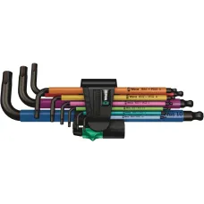 Набор Г-образных ключей с шаром 1.5 - 10 мм 9 предметов. 950/9 Hex-Plus Multicolour BlackLaser 1