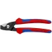 KNIPEX StepCut кабелерез, ступенчатый рез, рез кабель d 15 мм (50 мм2, AWG 1/0), L-160 мм, чёрный, двукомпонентные рукоятки, KN-9512160