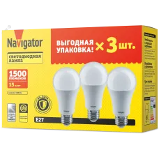 Лампа Navigator 95 321 NLL-A60-15-230-4K-E27-PACK3