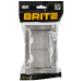 BRITE Розетка 2-местная с заземлением с защитными шторками и крышкой 16А в сборе IP44 РСбш12-3-44-БрГН металл хром/никель IEK