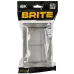 BRITE Розетка 2-местная с заземлением с защитными шторками и крышкой 16А в сборе IP44 РСбш12-3-44-БрГН металл хром/никель IEK
