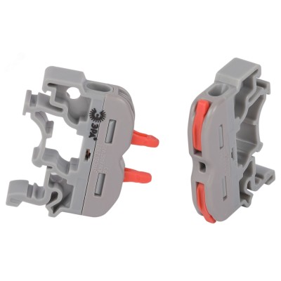 Клемма ЭРА NO-225-396 проходная на DIN-рейку 222-2411D с рычагами 1 полюс 0.08-2.5/4 мм2 (упаковка 10 шт.)