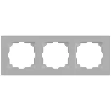 Рамка для розеток и выключателей Intro Accent 6-503-03 на 3 поста, СУ, алюминий