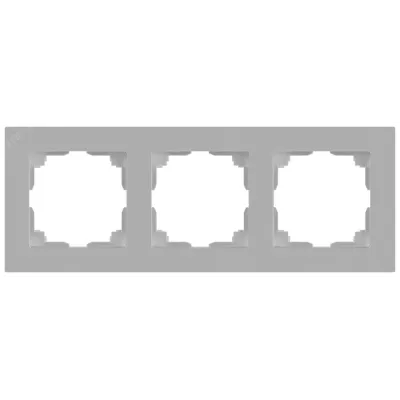 Рамка для розеток и выключателей Intro Accent 6-503-03 на 3 поста, СУ, алюминий