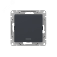 Механизм выключателя. одноклавишный. с подсветкой. графит Эпика EKF